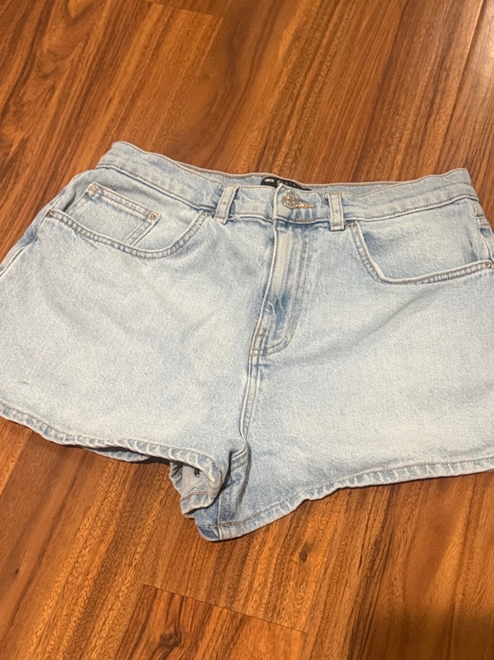 ASOS Light Wash Denim High-Rise Jean Shorts